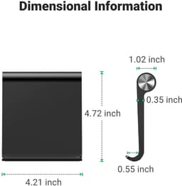 Gigicial Tabletstandaard - Verstelbare hoek - Geschikt voor tablets van 10 inch en kleiner - Antislip en krasbestendig - 1 stuk - Zwart — thumbnail 8