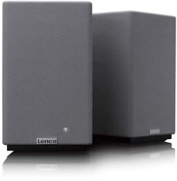 Lenco Hifi Speaker - Boekenplank speakers met Bluetooth - 80W - 2 stuks - Stereo set - SPB-240BKGY - Zwart/Grijs — thumbnail 3