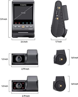 VIOFO A329S 3CH - 4K 60FPS Dashcam - Inclusief CPL filter, achter- en interieurcamera - 2025 — thumbnail 3