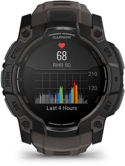 Garmin Instinct® 3 - Smartwatch - AMOLED - 50 mm - Black Bezel with Charcoal Band — thumbnail 10