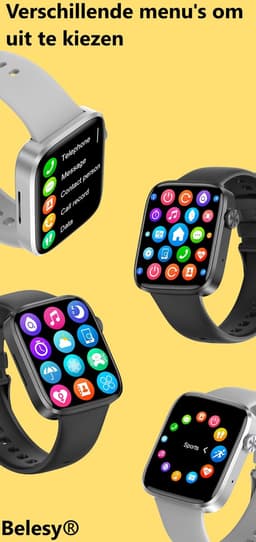 Belesy® DATURA - Smartwatch Heren – Smartwatch Dames - Horloge – Stappenteller – Calorieën - Hartslag – Sporten – Bel functie - Je eigen foto als wijzerplaat - Kleurenscherm - Full Touch – Goud – Milanees - Moederdag — thumbnail 12