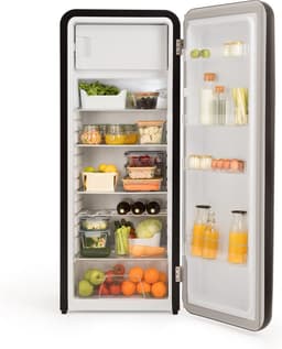 CREATE - Koelkast in retrostijl - Zwart - Handvat Zwart - FRIDGE RETRO 281L — thumbnail 9