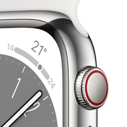 Apple Watch Series 8 - 4G - 41mm - Zilver Roestvrijstaal — thumbnail 4