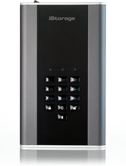 iStorage diskAshur DT2 - externe harde schijf - 2 TB - Cijfercode - Zwart - Grafiet — thumbnail 1