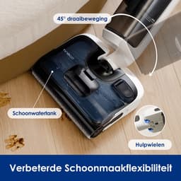 Tineco Floor One S6 Stretch - Vloerreiniger - draadloos - Stofzuigt en dweilt harde vloeren tegelijkertijd - 40 min accuduur — thumbnail 13