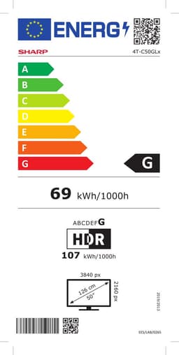 Sharp 50GL4260E - 50 inch - 4K UHD LED TV met Google TV — thumbnail 2