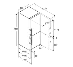 Liebherr CBNef 5735 Vrijstaand 393 l Zilver — thumbnail 5