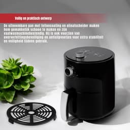 SCH® Mini airfryer - Airfryer - Airfryer klein - Zwart - ‎27cm x 27cm x 32cm — thumbnail 2