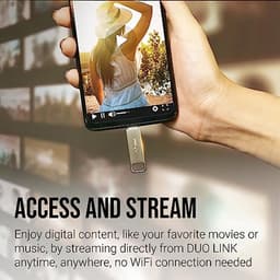 64GB DUO LINK USB 3.2 Type-C Dual Flash Drive - Externe Mobiele Opslag voor Android Apparaten en Computers - Snelheid tot 200MB/s — thumbnail 2