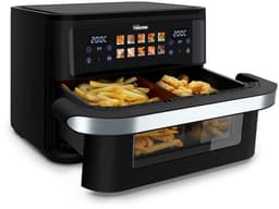 Tristar Dualzone Flex Airfryer 10 L – 2800 W – Dubbele Heteluchtfriteuse – 8 Programma’s – Zwart & RVS – Digitaal Display – FR-9078 — thumbnail 5