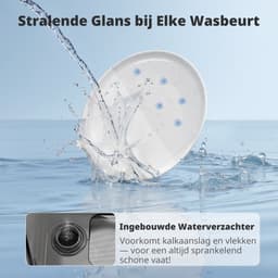 AIRMSEN Mini Vaatwasser - Met Waterontharder - Vrijstaand - Ingebouwd Watertank 5L - 4 Couverts - Wit/Zwart — thumbnail 4