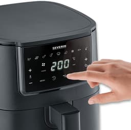 Severin FR 2461 - Airfryer - Hetelucht friteuse - Touchscreen - 4 Liter - 70 tot 200 Graden - 1300 Watt - Zwart — thumbnail 5