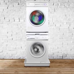 Tussenstuk wasmachine droger Jeanne, met werkblad - Stapelkit met uits — thumbnail 7