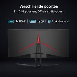 Dahua LM34-E330C - Curved Ultrawide QHD VA Gaming Monitor - 34 inch - 165hz - 1ms - Inclusief DisplayPort kabel — thumbnail 6