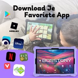 Bosstony Snelle Kids Tablet 10 inch - Ouderlijk Toezicht - 6000mAh Batterij - Android 13 - Incl Beschermpakket - Kindertablet vanaf 3 jaar - Tablet Kinderen — thumbnail 6