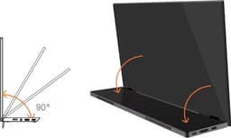Zenwire M8 draagbare monitor - Portable Monitor - 2x USB-C - Full HD 1920x1080 - IPS Beeldscherm - HDMI - HDR 14" - SLIM met standaard - 2 ingebouwde stereoluidsprekers - Plug & Play — thumbnail 6