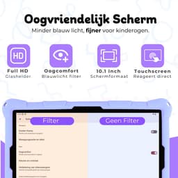 Bosstony Snelle Kids Tablet 10 inch - Ouderlijk Toezicht - 6000mAh Batterij - Android 13 - Incl Beschermpakket - Kindertablet vanaf 3 jaar — thumbnail 2