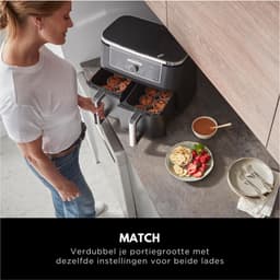 Foodi Max Dual Zone Airfryer – 2 Laden – 9.5L – 6-In-1 Functies – Olievrij – Anti-Aanbak – Vaatwasserbestendig – Zwart — thumbnail 9