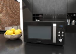 Severin MW 7752 - Combi magnetron met grill- en heteluchtfunctie - Incl. Pizzaplaat Ø 28 cm - 25 Liter - Timer en Automatische programma's - Zwart / Zilver — thumbnail 6