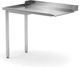 HENDI Uitlooptafel vaatwassers – linkerzijde – roestvast staal – verstelbare poten – 1000x700x850 mm — thumbnail 1
