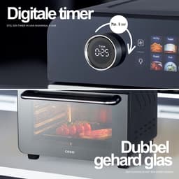 Airfryer Oven - 25L - 12 Programma's - 35 tot 230 Graden - Hetelucht friteuse - 2250W - COOK-IT — thumbnail 5
