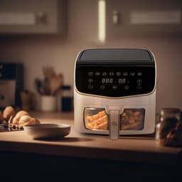 AG Airfryer XXL Premium - Wit- Luchtfriteuse - Anti-aanbak - Tot 8 personen- Vaatwasserbestendig - Met Receptenboek - Extreem Stil- Snelkooktechnologie - Digitaal Display - Tot 200°C - 8 Voorgeprogrammeerde standen. 7.5L — thumbnail 9