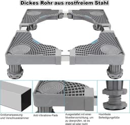 Wasmachine verhoger - Wasmachine verhoger - Wasmachine sokkel - Wasmachine verhoger met lade - Wasmachine opbouwmeubel - Wasmachine opbouwmeubel - Wasmachine Sokkel — thumbnail 4
