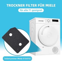 2 x droogfilter, condensdrogerfilter, filtermat filter, schuimfilter, voor Miele 9164761 fijn-grof, voor droger en wasdroger (vervangt filter 9164761) — thumbnail 6
