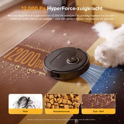 Roborock Qrevo S5V-Robotstofzuiger met dock-12000 Pa zuigkracht-FlexiArm-dweilen-Reactief obstakel vermijden-Dubbele anti-klitfunctie-Warmeluchtdroging-Obstakelvermijding en slimme navigatie-Zwart — thumbnail 5