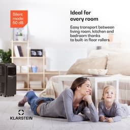 Klarstein mobiele airconditioner met luchtafvoerslang, 3-in-1 airconditioner met ventilator & ontvochtiger, kleine & draagbare airconditioner voor thuis & op kantoor, met nachtmodus & app-bediening, 9000 BTU,6 kW voor 44 m² - Afstandsbediening — thumbnail 7