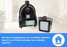 Kleanburg® - Geschikt voor Philips PowerPro Expert - Filter set van 2 stuks - Vervanger voor FC8003/01 — thumbnail 3