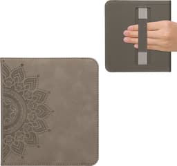 kwmobile ereader hoesje van kunstleer - geschikt voor Kobo Libra Colour - Met magneetsluiting - In grijs Opkomende Zon design — thumbnail 5