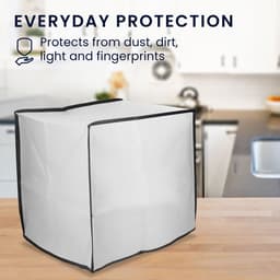 kwmobile heteluchtfriteuse beschermhoes geschikt voor Philips Essential Airfryer XXL - Kunststof hoes voor friteuse in wit — thumbnail 6