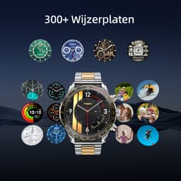 Maoo Titan AMOLED Smartwatch Heren - Special Edition - Stainless Steel en 2 TPU bandjes - Stappenteller - Hartslagmeter - Slaapmonitor - Multisport - Geschikt voor Android en iOS - Zilver en Goud — thumbnail 9
