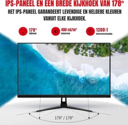 SAVI® Gaming Monitor 240hz - Gaming Monitor -Zwart - ‎‎16cm x 62cm x 46cm; 5kg — thumbnail 7