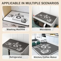 Wasmachine Droger Cover - Apparaat Beschermer - Apparaten Beschermen - Antislip Basis - 40x40cm - Oranje — thumbnail 4