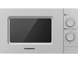 Heinner HMW-MD20MSL Solo Magnetron Vrijstaand 20 Liter - 700W met 5 Vermogensstanden - Ontdooifunctie & Timer 35 Min - Mechanische Bediening - Zilver