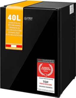 TZS First Austria Mini koelkast - Minibar - 40 liter - Vrijstaand - Glasdesign - Volledig stil 22dB - Zwart — thumbnail 12