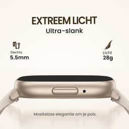 Avalue Smartwatch Dames & Heren - 1,8" AMOLED - Bluetooth Bellen - Hartslag & Bloedzuurstof - Slaaptracker - - Meerdere Sportmodi - Geschikt voor Android en iOS - Rose Gold en Wit — thumbnail 2