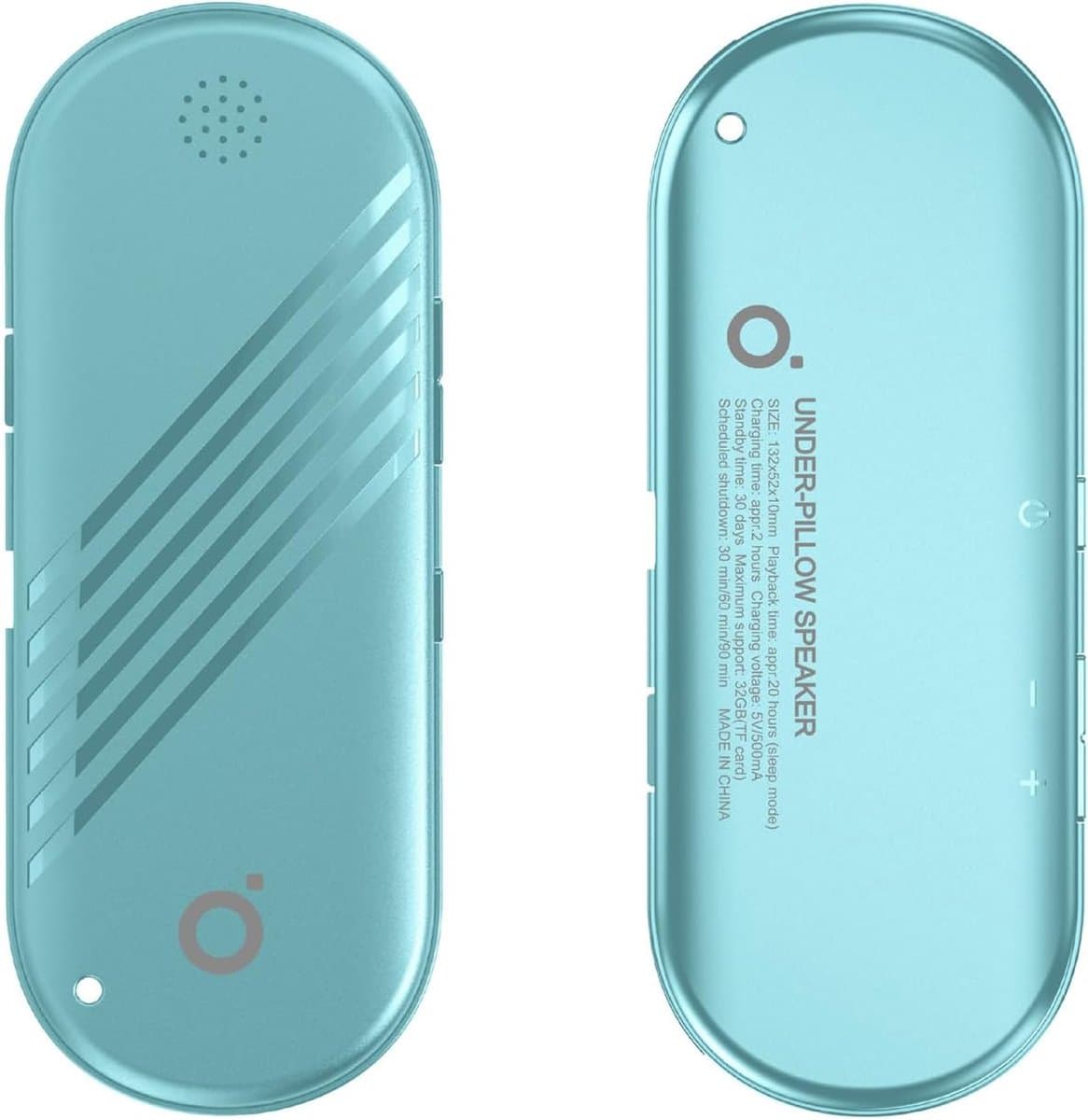 Bluetooth-kussenluidspreker met botgeleiding, draagbare kussenluidspreker, witte ruis, met timer- en volumeregeling, geschikt voor zijslapers (lichtblauw). — afbeelding 1