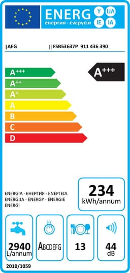 AEG AEGFSB53637P - Vaatwasser Semi-ingebouwd - 13 couverts — thumbnail 12