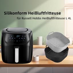 Siliconen vorm heteluchtfriteuse, 2 stuks airfryer-accessoires Gescht voor Philips NA229 4,2 L/HD9255 4,1 L, siliconen inzetstuk voor Russell Hobbs 4 L 4,3 L, compatibel met andere Air Fryer 4-5 L — thumbnail 4