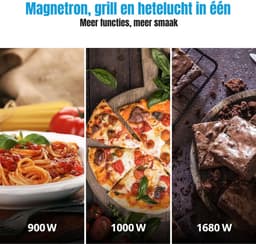 Aurixi® Heteluchtoven - Oven - Airfryer Oven - Zwart- 28cm x 47cm x 42cm — thumbnail 2
