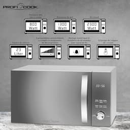 3-in-1 Magnetron met Hetelucht en Grill - 23 Liter RVS Oven tot 2300W — thumbnail 3