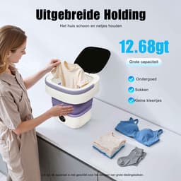 ElevateCommerce – Mini Opvouwbare Wasmachine 12L | Draagbare Reis Wasmachine met 3 Programma’s & Centrifuge | Compact voor Babywas, Camping & Studenten — thumbnail 8