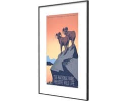 PocketBook InkPoster Affresco 31.5 inch – Smart Digital Art Frame – E-Ink Spectra™ 6 Kleurenscherm – Draadloos & Mat Display – Zwart Aluminium