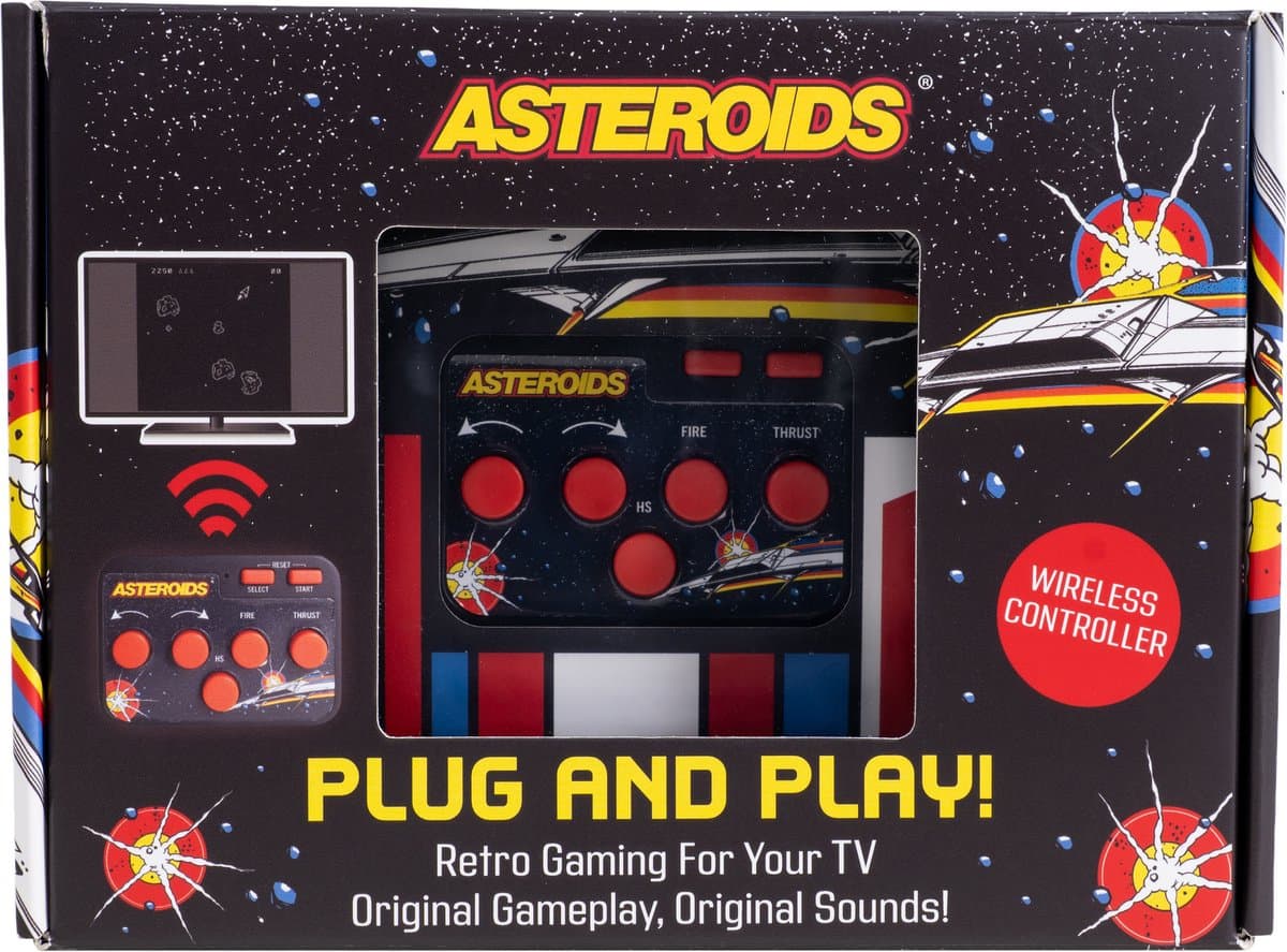 Asteroids - TV plug & play - wireless controller - retro gaming — afbeelding 1