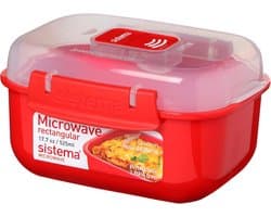 BPA-vrije magnetron-voorraaddoos 525 ml met deksel - 14,5 x 11 x 8 cm