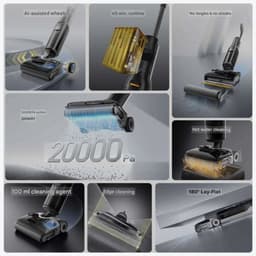 2-in-1 Vloerreiniger – Draadloze Stofzuiger – Elektrische Mop – Snoerloze Schoonmaker – HEPA Filter – 4000mAh Batterij – 20.000 Pa Zuigkracht — thumbnail 2