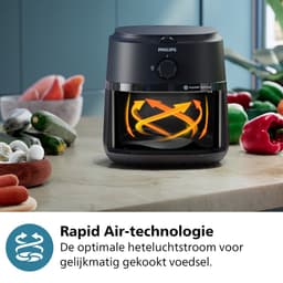 Philips 1000 Series Airfryer - NA120/00 - Draaiknopbediening - 4.2L - Tot 4 Personen - Zwart — thumbnail 6